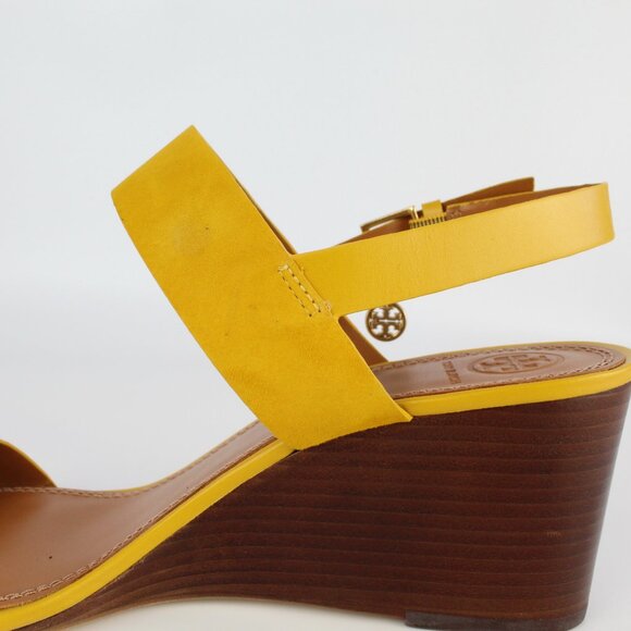 NEW Tory Burch Mini Benton Wedged Suede Sandals - Picture 10 of 16
